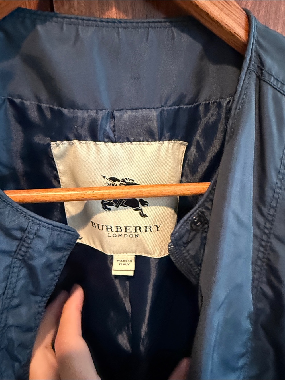 Burberry Navy Blue Lightweight Shell Jacket